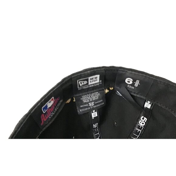 MLB PITTSBURGH PIRATES FLEXFIT 6 5/8 BLACK HAT - Picture 5 of 6